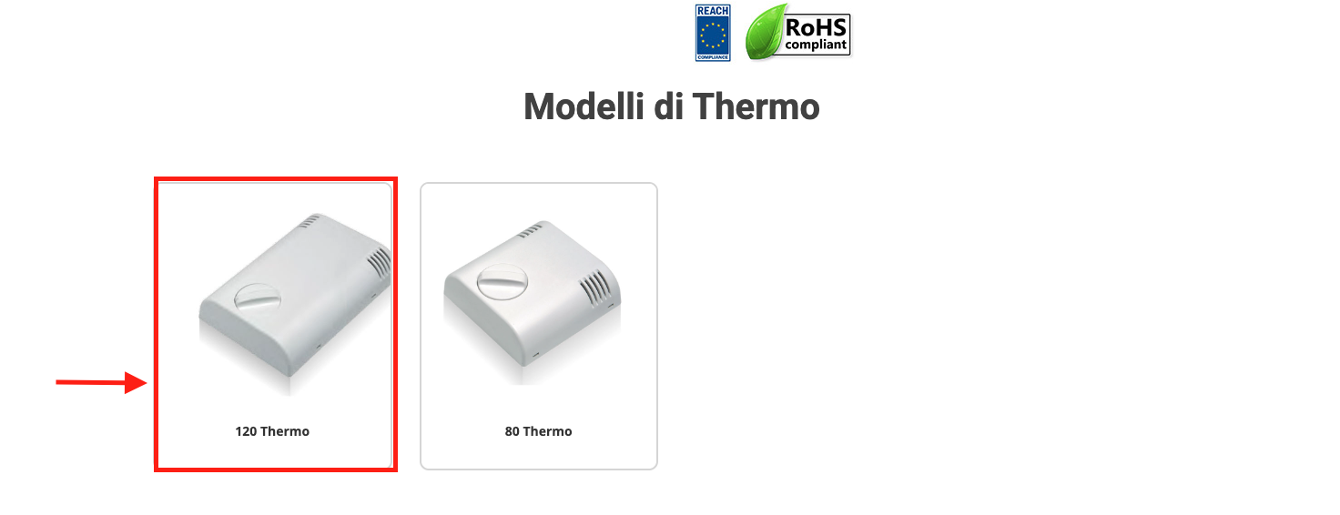Screenshot accesso alla categoria